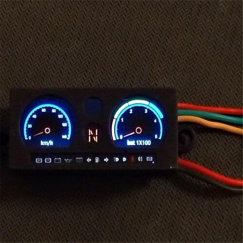 High Simulation LED Digital Display Electronic Dashboard Drive Cab Interior Kit for 1/6 CAPO SIXER1 Samurai Jimny RC Car