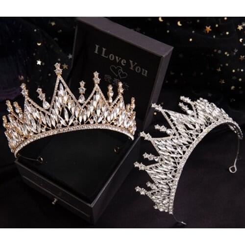 Jeweled Crowns Beautiful Headpiece Wedding Crown Wedding Tiaras Hair Accessories for Prom Birthday Costume Party BN