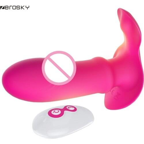 Zerosky 7 Modes Anal Plug Dildo Vibrator for Women Wireless Heating Remote Control G spot Massager Sex Toys for Women