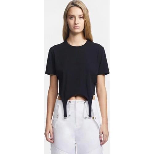 New 2021 Summer Women Casual High Quality Asymmetrical Short T-Shirt Tee Ladies Chic Tops 3 Color Ddxgz2 3.04