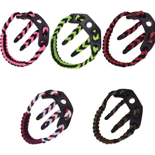 1X Bow Wrist Sling for Compound Bow Adjustable Weave Braided Cord Rope Hunting Archery Bow Archery Accessories Free Shipping