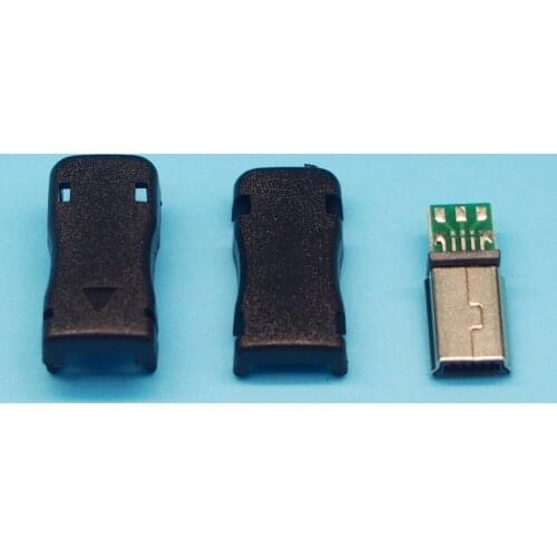 10sets/lot 3 in 1 MINI 10P 10Pin USB Jack MINI 10P USB Male Plug Connector with plastic shell