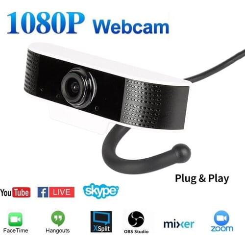 1080P HD High-accurate Camera Webcam With Noise Reduction Microphone Automatic White Balance For Video Conferences Webcasts