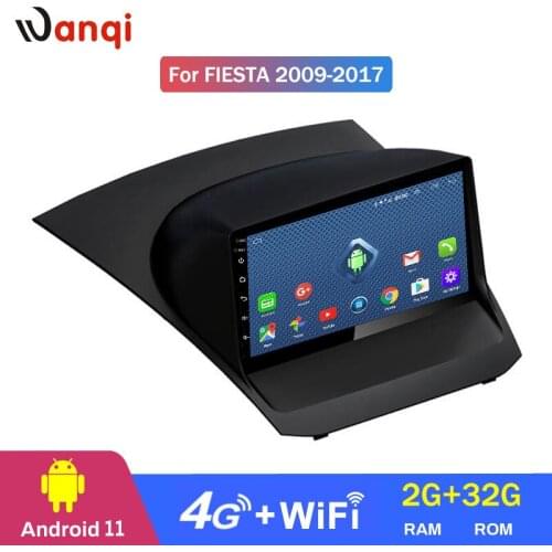 2+32G 2.5D 9 inch HD Touch Screen Car DVD Player for Ford Fiesta 2009-2017 Multimedia Navigation Car Radio BT Android 8.0 NO DVD