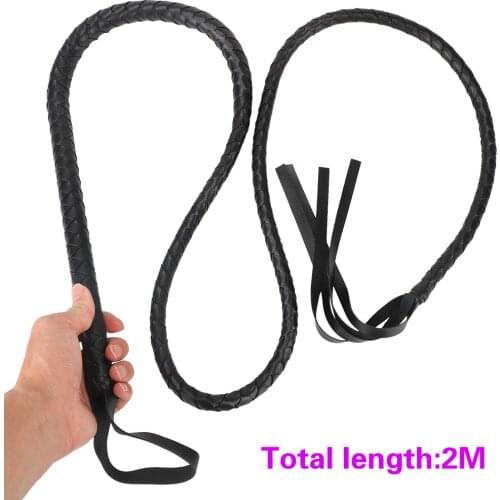 2m Long Sex Whip PU Leather Spanking Paddle Sex Tools For Couples Women Men Erotic Toys Adults Games Bondage Sets Machine Shop