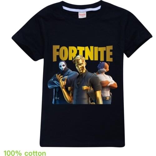 2021 Summer 100% Cotton T-shirt Fortnites Childrens T Shirts Harajuku Fashion Kids Boys Short-sleeved Casual Top