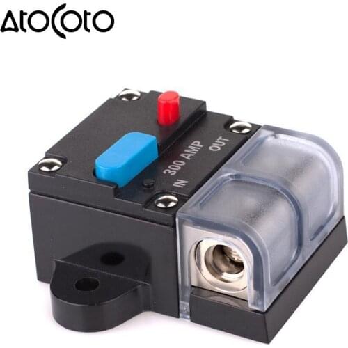 300A 0/4 Gauge AWG Wire Circuit Breaker Auto Car Boat Marine Stereo Audio Inline Fuse Holders Sockets