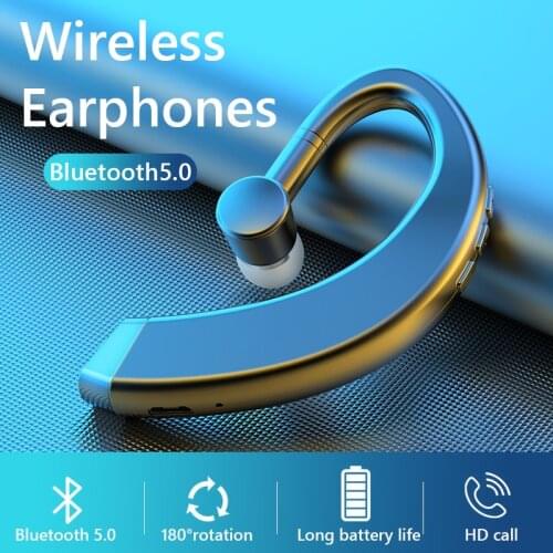 Ear-Hook Car Drive Bluetooth Headset Wireless Bluetooth Earpiece In Ear Hands Free Earphone with Microphone for Business Drive