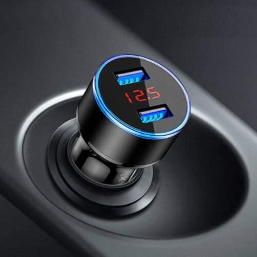 3.1A 5V Dual USB Car Charger With LED Display Mobile Phone USB Charger for Xiaomi Samsung S8 iPhone X 8 Plus Tablet Car-Charger
