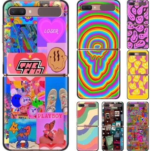 Indie Kid Smartphone Case for Samsung Galaxy Z Flip3 5G z flip Z Flip 3 5G Cases Hard Cover Black Fundas Coque
