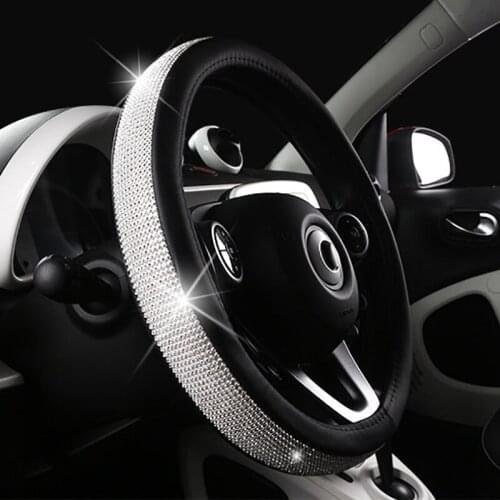 Car steering wheel cover fashion Decorative Accessories For Mercedes smart 451 453 450 Fortwo Forfour