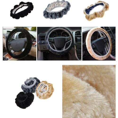 Car steering wheel cover plush super soft handle telescopic for