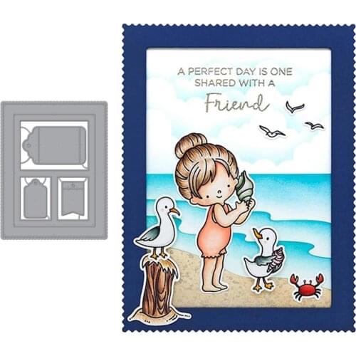 Label Window Frame Metal Cutting Dies Stencil For Scrapbooking Handmade Paper Cards Embossing Craft Deoration Mould New