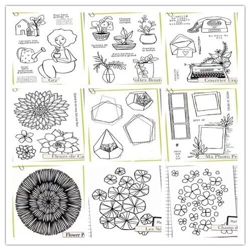 French Transparent Clear Stamps for DIY Scrapbooking/Card Making/Kids Christmas Fun Decoration Supplies