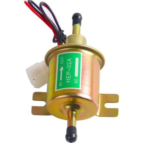 HEP-02A New Gas Diesel Fuel Pump Inline Low Pressure Electric Fuel Pump 12V for Car Carburetor Motorcycle ATV