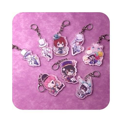Game Ensemble Stars Yuuki Makoto Isara Mao Subaru Hokuto Key Holder Keychain Double Print Keyrings Portachiavi Pendant Llavero