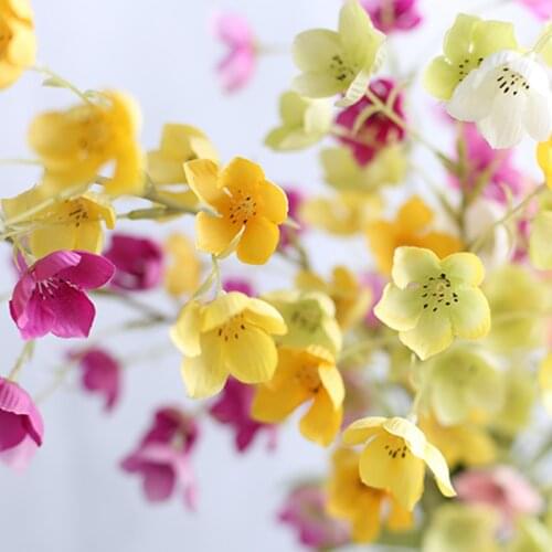 Campanula Simulation Flower Wedding Bouquet Flower Arrangement Artifiial Silk Flower Hanging Bell Flower Plant