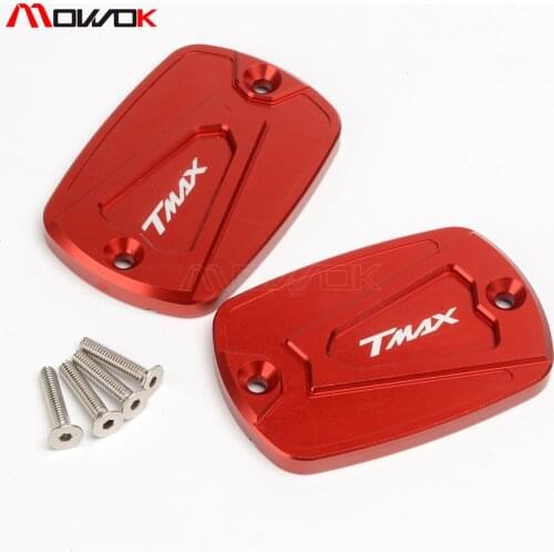 Pair Black Color Motorcycle accessories Motorbike Brake Fluid Tank Cap Cover For YAMAHA TMax 500 TMax 530