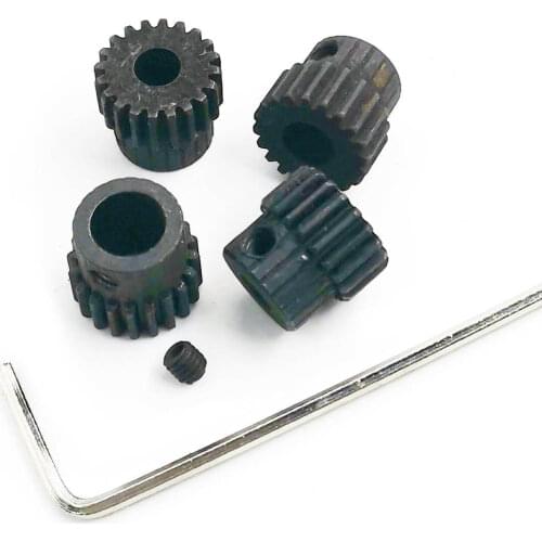 Fine #45 Steel Gears Deceleration Motor Metal Gears 0.5M 20 Tooth 6mm Shaft Hole Toy DIY Model Convex Gear