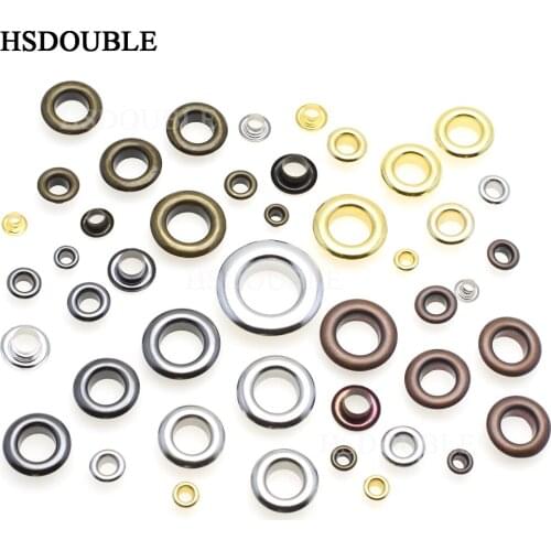 200pcs/pack Metal Eyelets Grommets 10MM 13MM for Leather Craft DIY Scrapbooking Shoes Fashion Practical Accessories