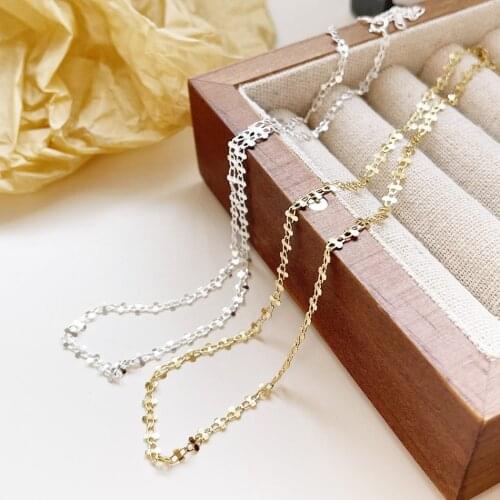 Amaiyllis s925 Sterling Silver Minimalist Twisted Wire Handmade Necklace Light Luxury Personality Clavicle Necklace Jewelry