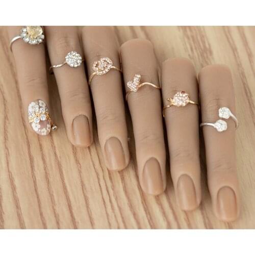 Practice Fake Finger Nail Art Model Finger Tool Adjustable DIY Acrylic UV Gel Manicure Nail Tools For Training