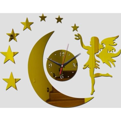 New Wall Clock DIY Home Modern Mirror Watch Living 3D Love Gift Room Quartz Multi-Piece Set Acrylic