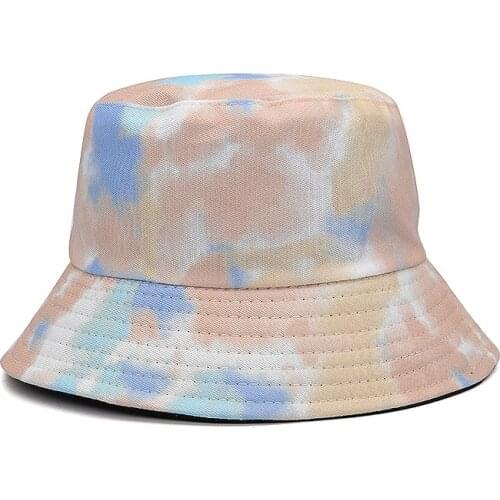 New Tie Dye Outdoor Bucket Hat Women Cap Fashion Spring Sun Protection FishermanS Hat Summer WomenS Hat Men