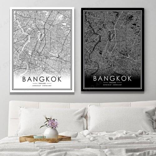 Bangkok, Thailand Poster Leinwand Gemälde Wand Kunst Drucke Home Interior Decor Art Painting