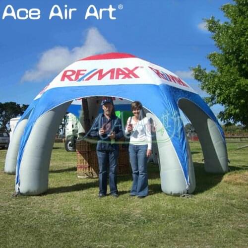 Portable 5m diameter inflatable spider tent,6 legs event stations,air dome tent with free logo removable cover on discount