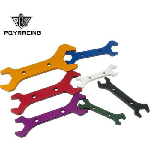PQY - AN Aluminum Wrench Hose Fitting Tool Aluminum Spanner Double Ended AN3-AN20(7PCS/SET) PQY-SLW0611-SET