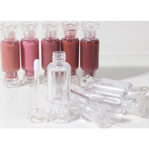New Arrival DIY Empty Gloss Tubes With Brush 5ml Plastic Cute Candy Shape Lip Gloss Tubes Cosmetic Sample Containers 20pcs/lot