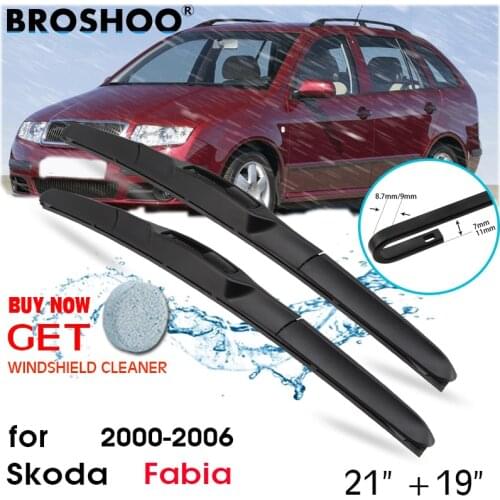 Car Wiper Blade Front Window Windscreen Windshield Wipers Blades Auto Accessories For Skoda Fabia 21"+19" 2000-2006