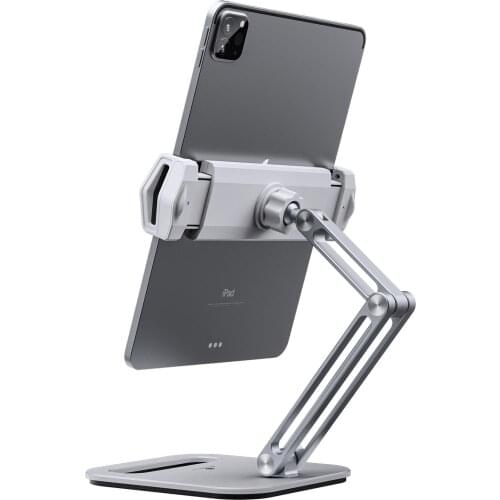 Portable Foldable Tablet Stand Three Shaft Design Multi Angle Adjustable Tablet Support Desktop Aluminum Hands Free Phone Holder