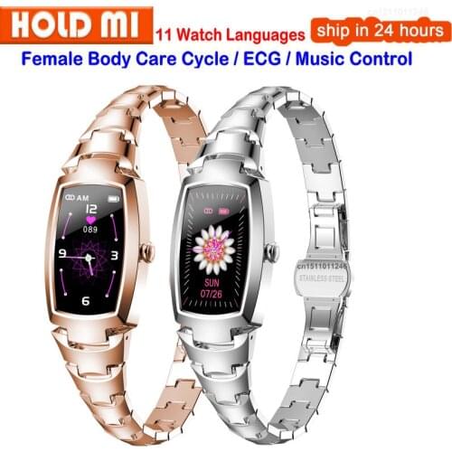 Fashion Smart Watch Women IP67 Waterproof Heart Rate Monitor Call Reminder Fitness Bracelet H8 Pro Smart Wristband Android IOS
