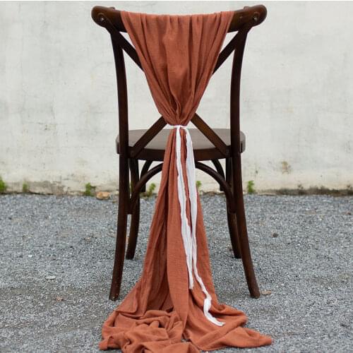 Runnrtd wedding decoration Chair runners reusable cotton gauze tablecloth dinner table runners 62 x300cm