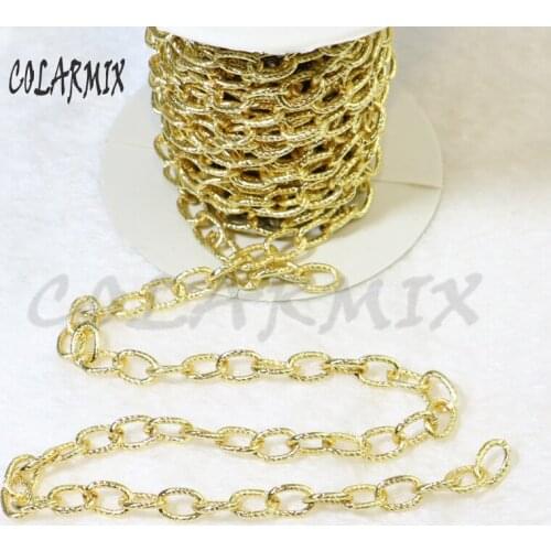 High quality O shape metal Gold Chain for jewelry making Color retention chain necklace lady Handmade jewelry Accessories 50116