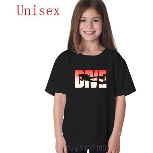 Funny Scuba Diver T-Shirt boys girls clothes Novelty Diving Clothing Deep Sea Diver Scuba Diving Logo Cotton Short Sleeve Tees