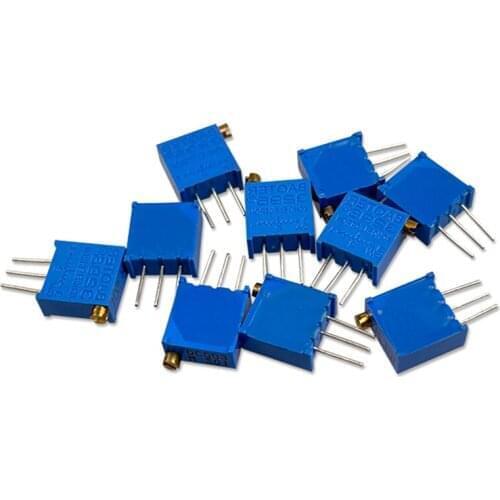 10pcs 3296W potentiometer precision adjustable resistance multi-turn fine-tuning 103/10K/20/50/5/1/100 Ω 200