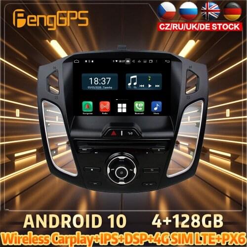 128G Android10 PX6 DSP For Ford Focus 2012 2014 Car DVD GPS Navigation Auto Radio Stereo Video Multifunction CarPlay HeadUnit