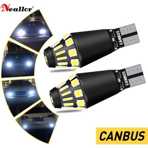 2Pcs 2000LM T15 LED Lamp Light W16W LED Canbus No Error 4014 SMD 912 921 Bulb Car Backup Reverse Light Auto Lamp 6000K Diode 12v