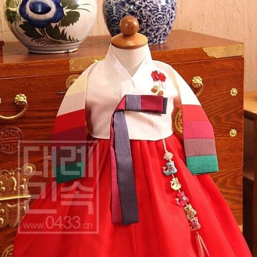 2019 Cosplay Children Embroidered Korean Hanbok Dress Traditional Palace Wedding Clothing Korean Minority Dance Costumes Party