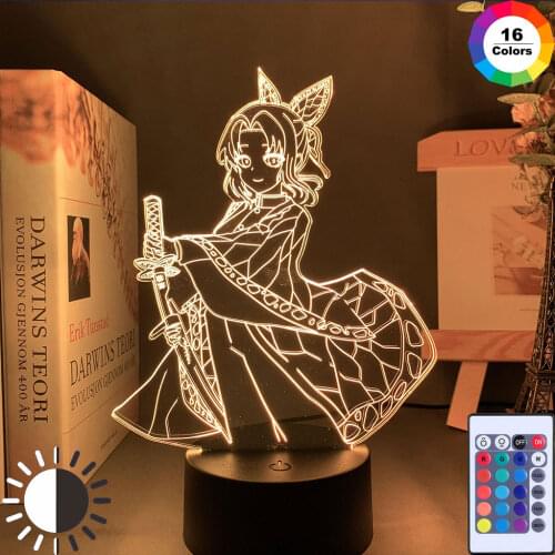 3D Lamp Anime Kocho Kanae Light for Bedroom Decor Child Kids Birthday Gift Manga Kocho Kanae Lamp Kimetsu No Yaiba