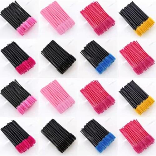 LTWEGO new eyelashes brushes makeup brushes 50pcs individual disposable mascara applicator comb wand lashes makeup brushes tools