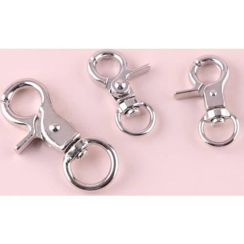 6pcs key chain ring key hook simple stylish metal rotating lobster clasp DIY gift accessories