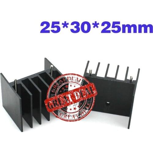 Free Shipping Wholesale 100PCS Transistor heatsink aluminum radiator 25*30*25MM Diode heat spreader