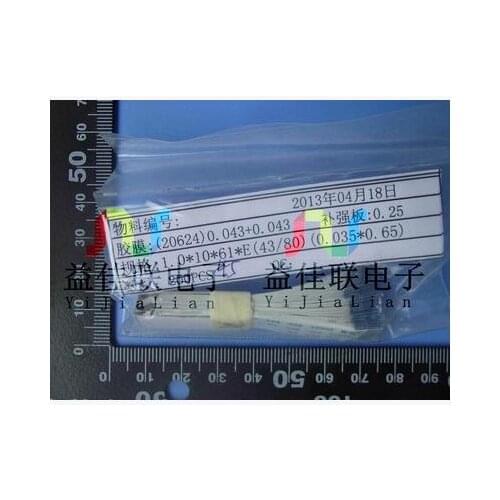 Free shipping flat cable the loop 1.0mm-10p-61mm-E FPC LCD LVDS 1.0mm 10pin 61mm lenght ffc line with a welding