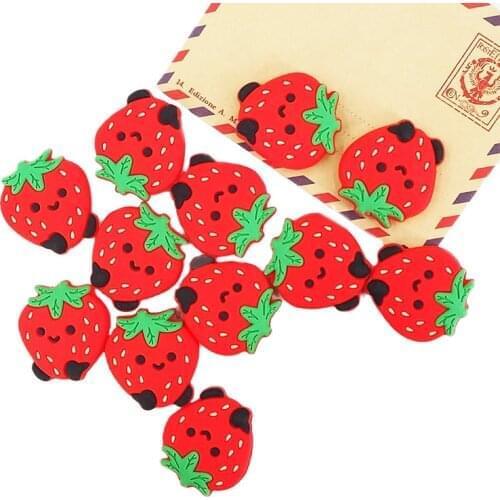 Chengkai 50pcs Silicone Strawberry Shape Beads DIY Baby Infant Pacifier Teething Making Necklace Sensory Toy Food Grade Beads