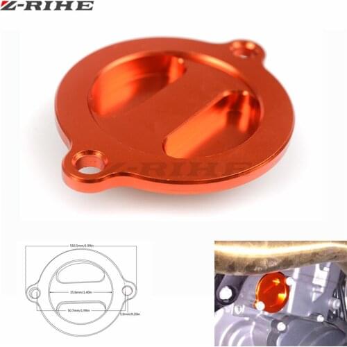 CNC Aluminum Engine Oil Filter Cover Cap Universal For logo 200 390 690 690 SMC/R RC200 390 Motorcycle Accessories