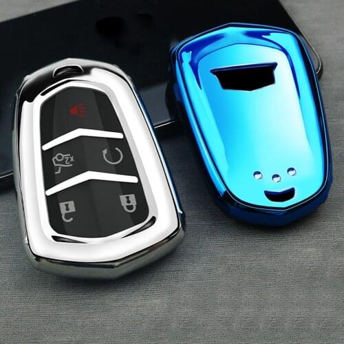 For Cadillac ATS ATS-L XLS XTS XT4 XT5 XT6 CT6 CTS CTS-V SRX 28T Soft TPU Car Remote Key Full Cover Case Key Protector Shell Fob